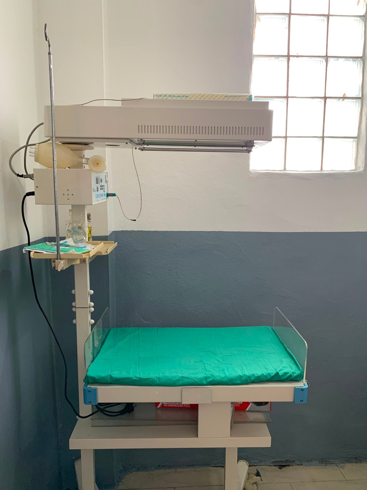 Newborn care station with an infant warmer at Prestige Specialist Hospital